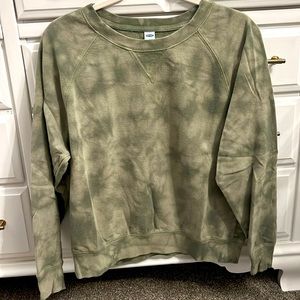 Green Tie-Dye Crewneck Sweatshirt